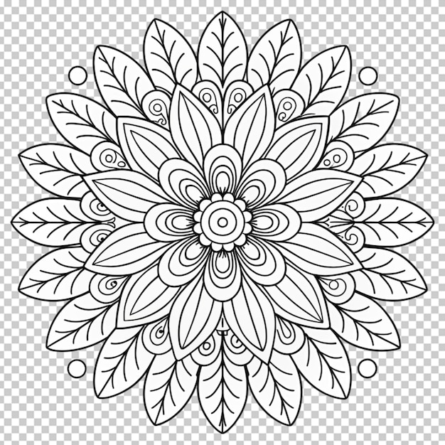 Libro da colorare per bambini bellissimi fiori contorno modello floreale