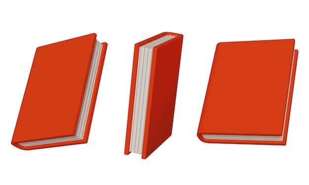 libro da varie angolazioni grafica 3D