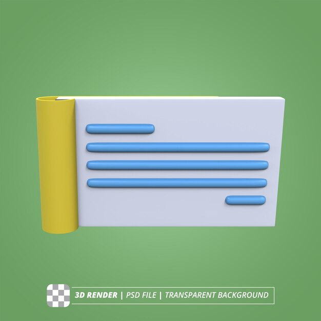 LIBRO DE FACTURAS 3D RENDER IMÁGENES AISLADAS