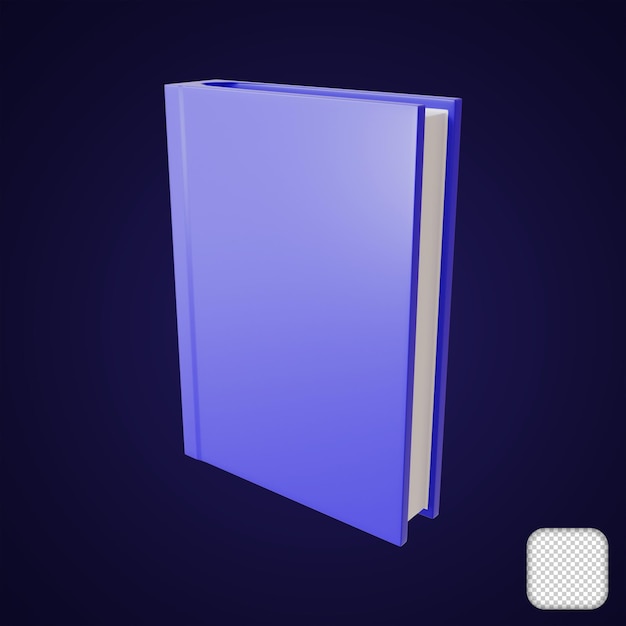 PSD libro, icono, 3d, ilustración