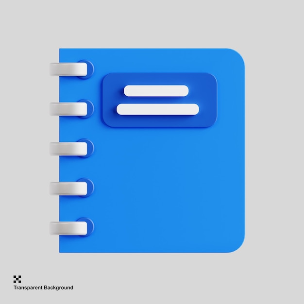 Libro ilustración 3d render