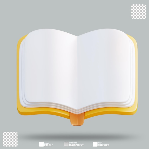 PSD libro de ilustraciones en 3d