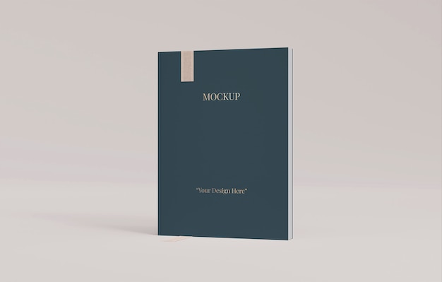 Libro con maqueta de diseño de marcador