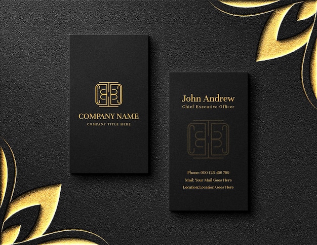 PSD un libro negro y dorado con el nombre de john john smith.