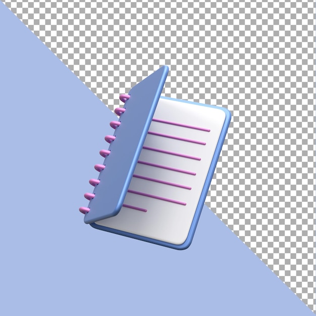 Libro de renderizado 3D con fondo editable