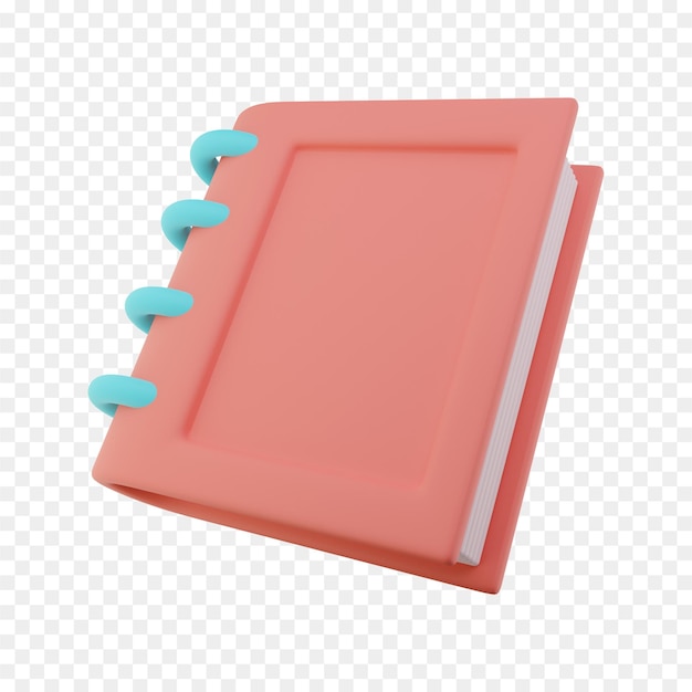 PSD un libro rosa con un marcador en la portada, descargar hd png