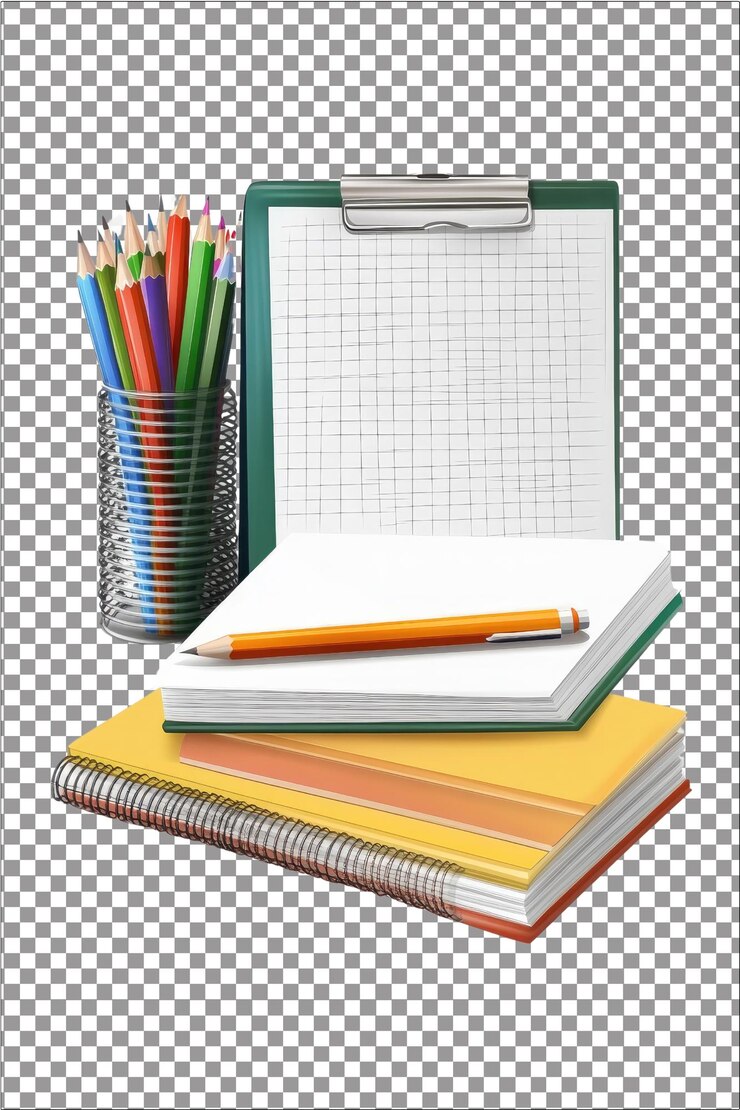 Libro de trabajo para estudiantes Libro de actividades atractivas para reforzar el aprendizaje en clase Hiperrealista aislado