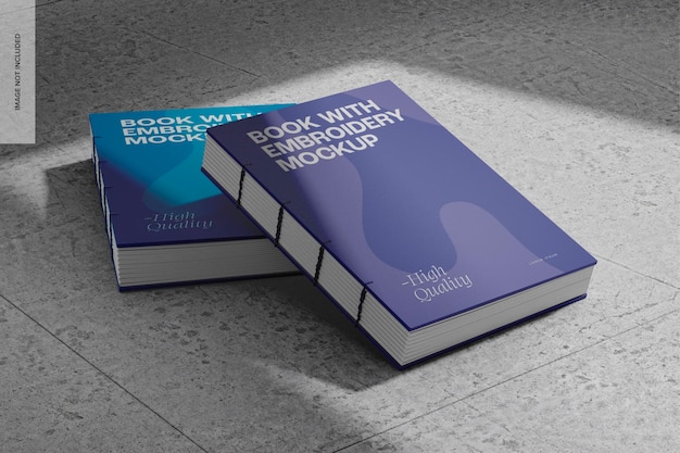 Libros con Bordados en Maqueta de Concreto, Perspectiva
