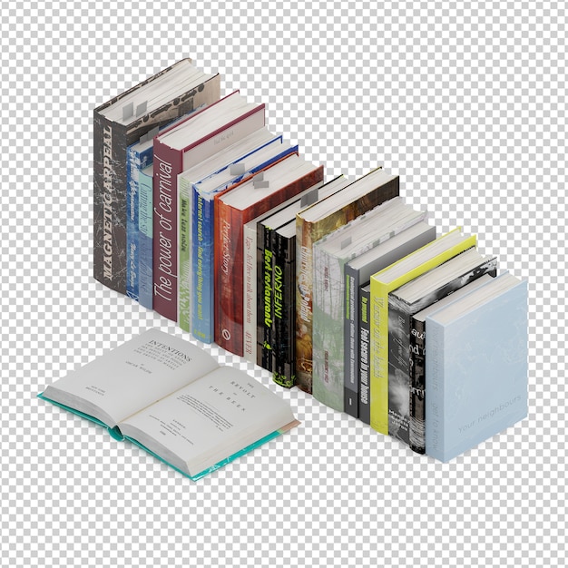 PSD libros isometricos