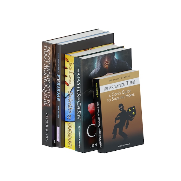 Libros Objeto 3D realista para espacio de trabajo
