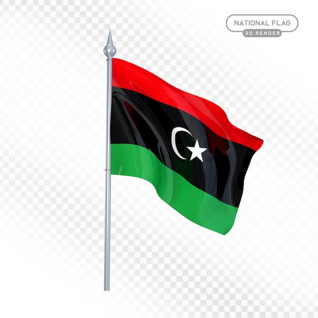 Libysche 3D-Flagge