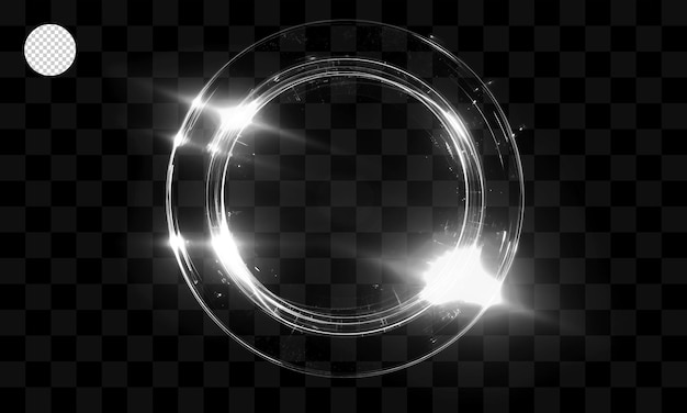 Lichteffekt Ein Lichtkreis mit einem Heiligenschein auf transparentem Hintergrund