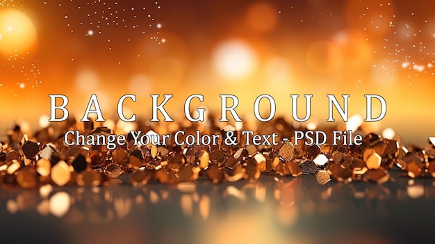 PSD lichter grunge hintergrund gold glitter generative ai