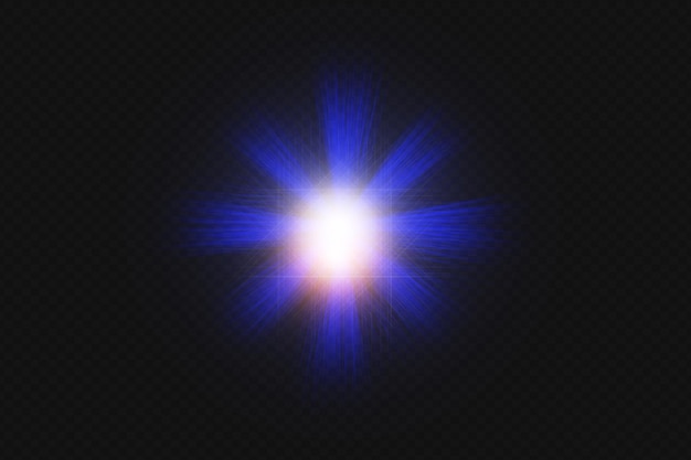 Lichtflare glühendes Licht explodiert Licht-Effekt-Strahl leuchtende Sonne heller Blitz spezielle Linse Flare blau