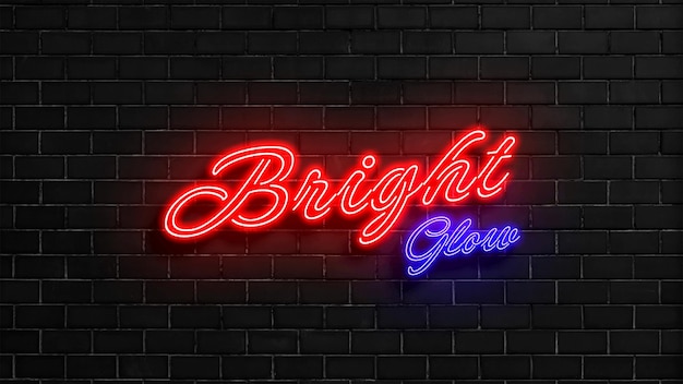 Lichtleuchtender Regenbogen-Neon-Text-Effekt