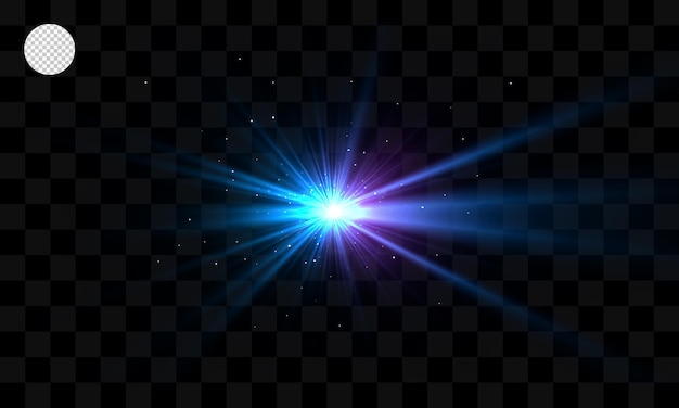 Lichtreflexion Glühendes Licht explodiert Lichteffektstrahl strahlende Sonne heller Blitz Besonderer Linseneffekt