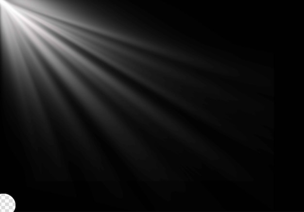 Lichtstrahlen für die Beleuchtung auf durchsichtigen
