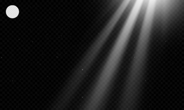 Lichtstreifenlichteffekt, Scheinwerfer auf transparentem Hintergrund