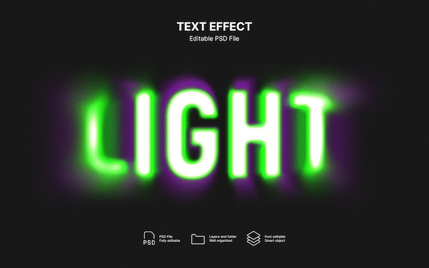 Lichttext-Effekt