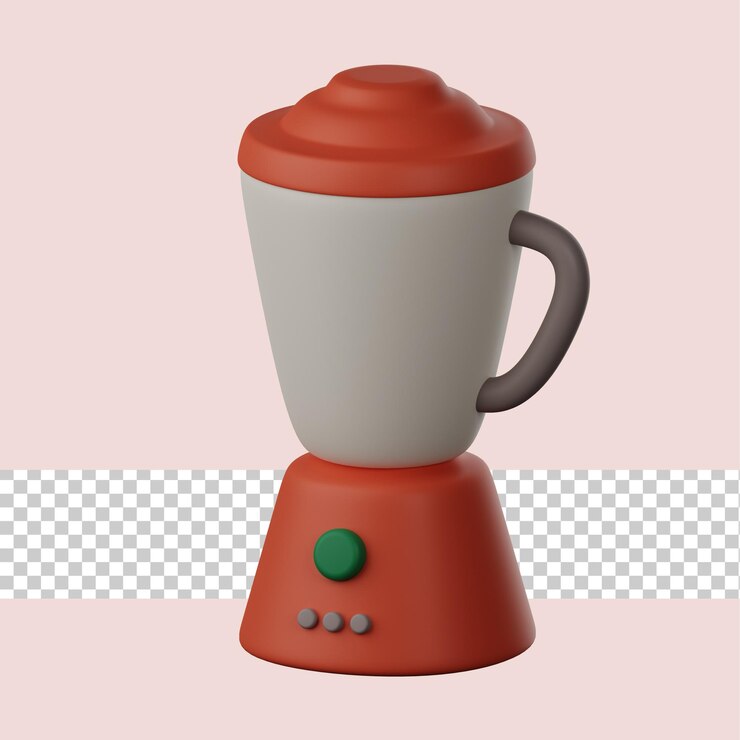 PSD licuadora de ilustración 3d aislada en el fondo transparente
