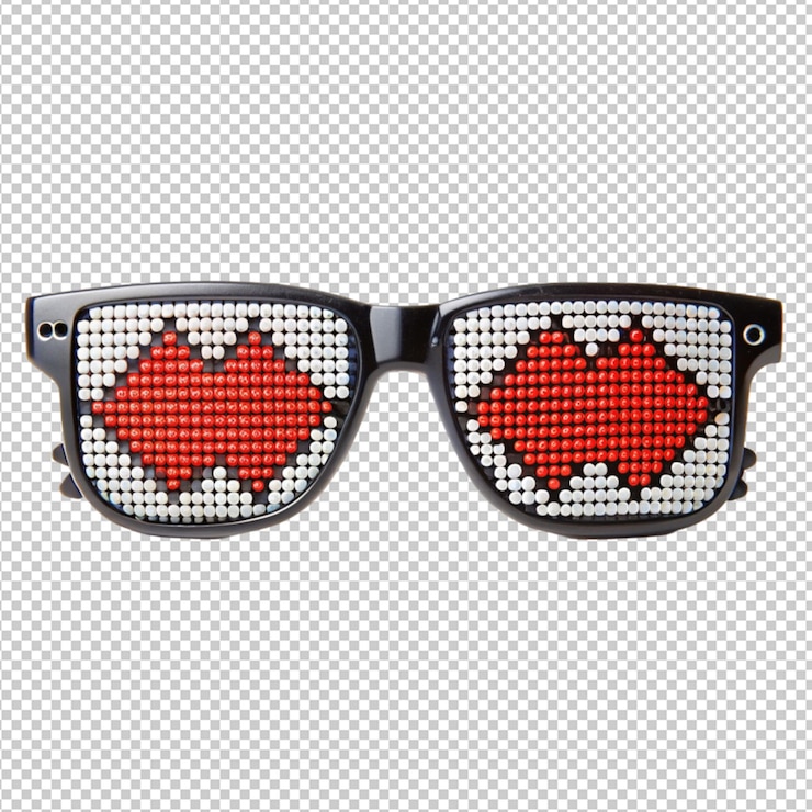 PSD lidiar con él gafas en fondo transparente