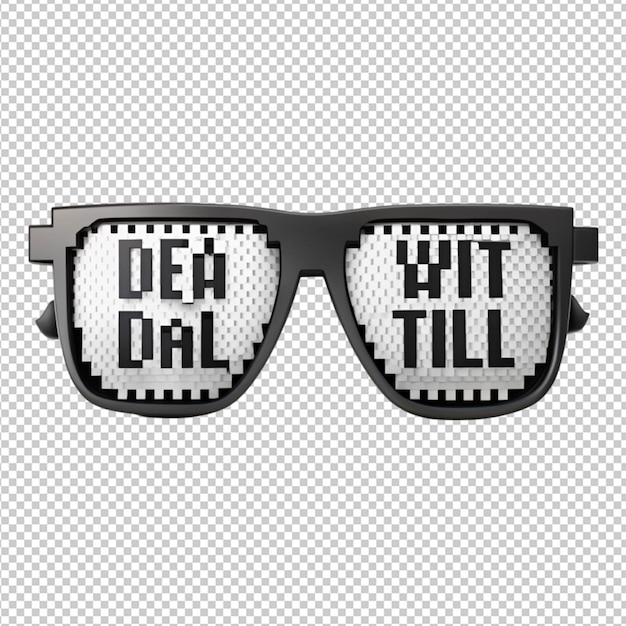 lidiar con él gafas en fondo transparente