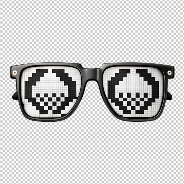 lidiar con él gafas en fondo transparente