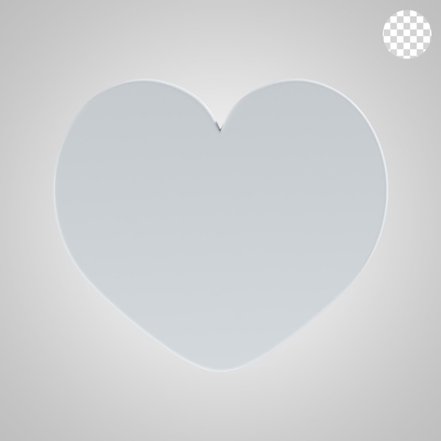 Liebe 3D-Symbol und Illustration