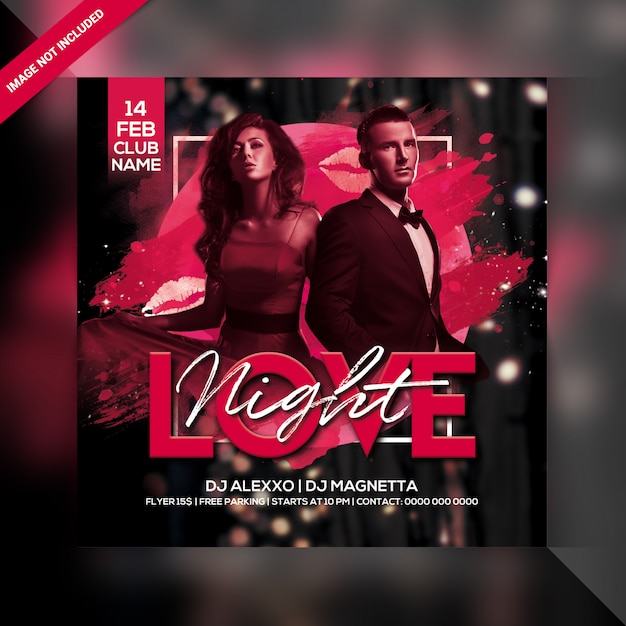 Liebe nacht party flyer