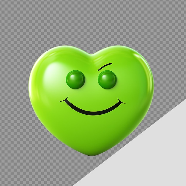 Liebesform-emoji png isoliert auf durchsichtigem hintergrund