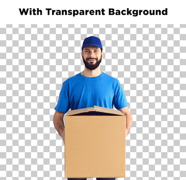 Liefermann mit einem Paket
