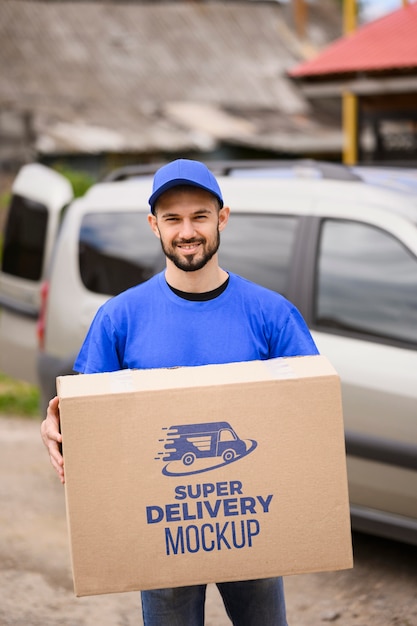 Lieferservice Kurier mit Modellbox