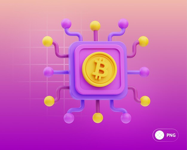 Lien Bitcoin Cryptocurrency Illustration 3d