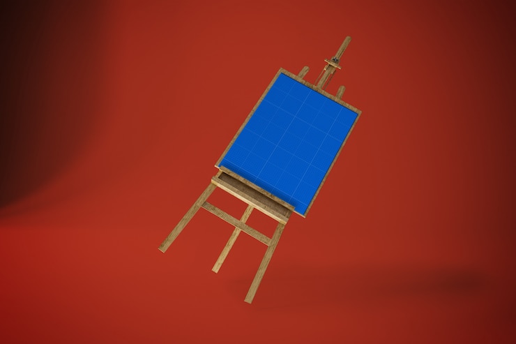 PSD lienzo de arte en estudio
