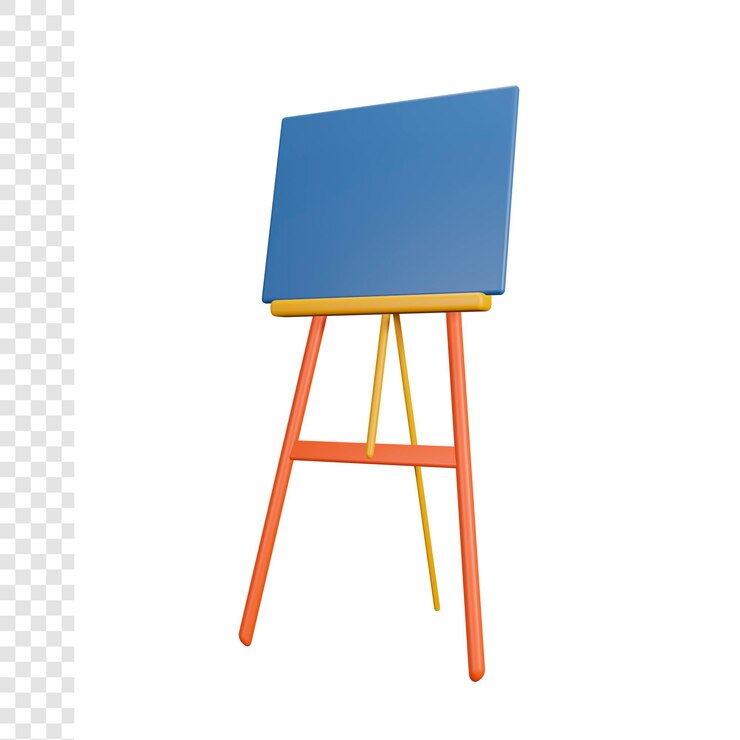 PSD lienzo caballete 3d