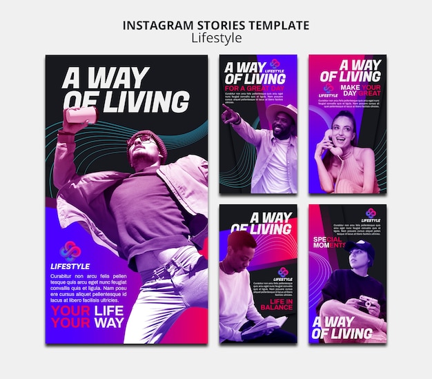 Lifestyle-Konzept-Instagram-Geschichten