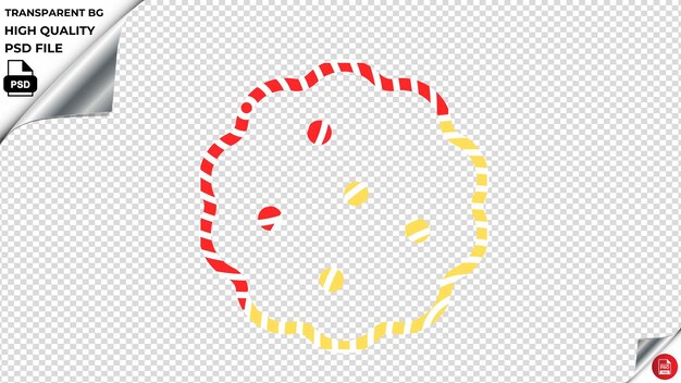 PSD light cookie alt psd icono vectorial rojo amarillo estriado psd transparente