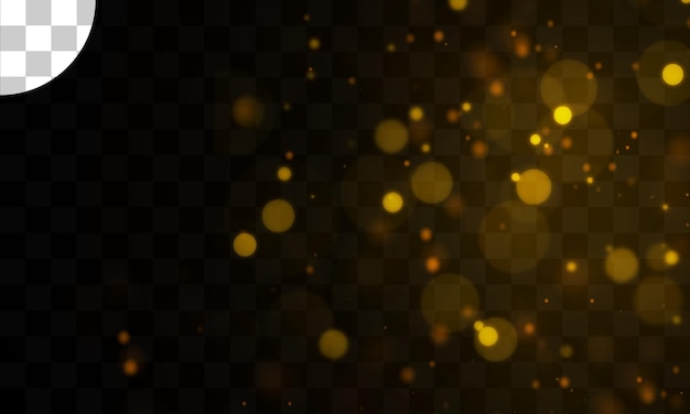 light effect with transparent background bokeh