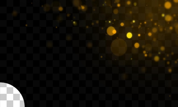 light effect with transparent background bokeh