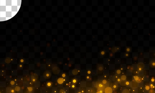 light effect with transparent background bokeh