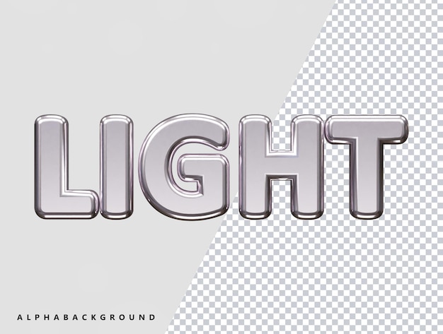 Light text effect vector illustration transparent element
