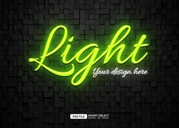 LIGHT Textstileffekt