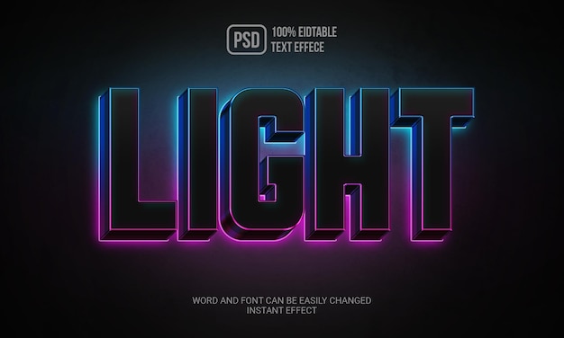 LIGHT Textstileffekt