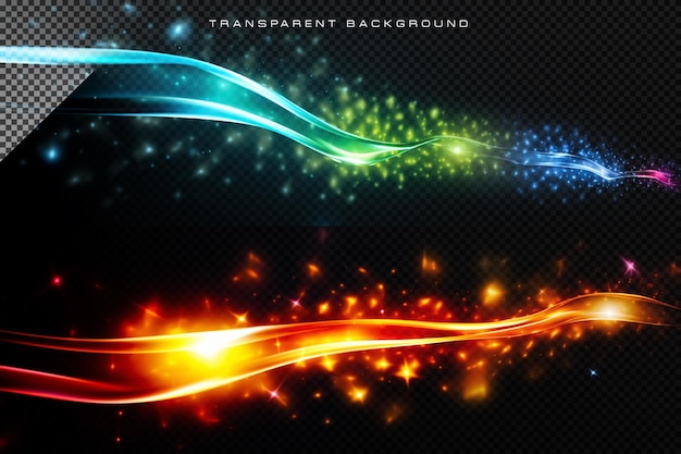 Lighting Beam VFX Effetto speciale su sfondo trasparente