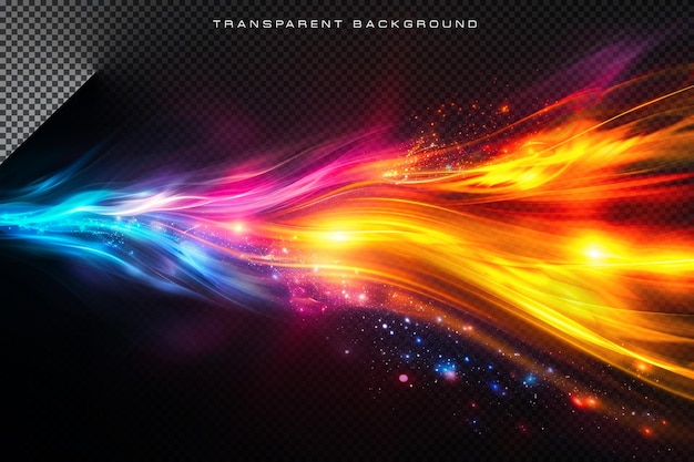 Lighting waves Beam VFX Special Effect on Transparent background