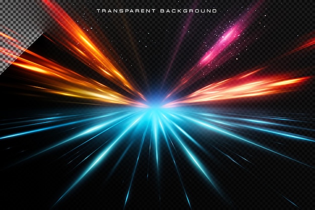Lighting waves Beam VFX Special Effect on Transparent background