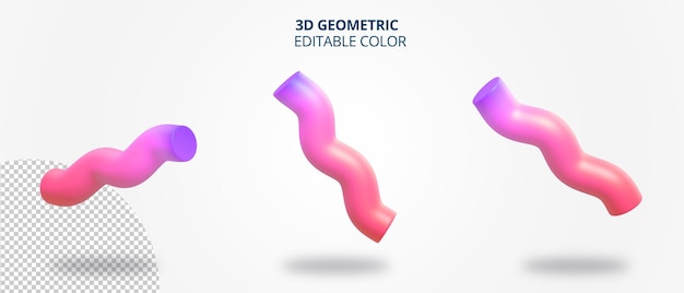 Ligne 3d Géométrique Réaliste