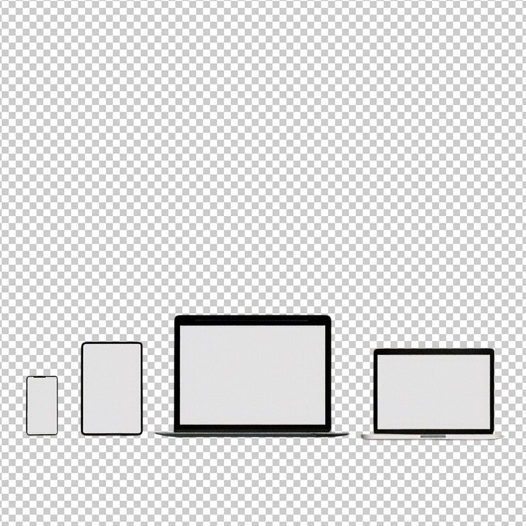 PSD une ligne de photos sur un fond blanc avec un cadre noir