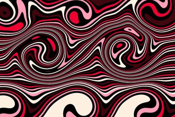 PSD ligne psd effets de vague de liquéfaction colorée transparente image de fond de texture zèbre