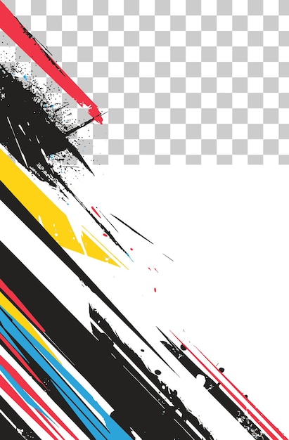 Des lignes abstraites et colorées à la bordure des coins